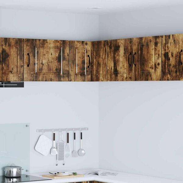 vidaXL Virtuvės spintelė su lentyna Rūkyta ąžuolas 57 x 57 x 40 cm