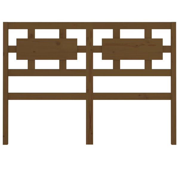 vidaXL Lovos galvūgalis, medaus rudas, 205,5x4x100cm, pu&scaron;ies masyvas