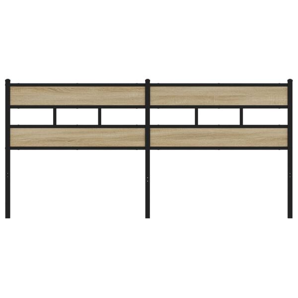 vidaXL Pakaitinis galvūgalis, ąžuolo spalvos, 193cm, geležis ir apdirbta mediena