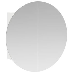 vidaXL Vonios kambario spintelė su veidrodžiu/LED, balta, 40x40x17,5cm