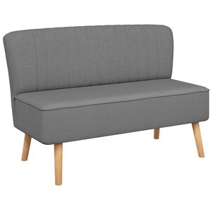 vidaXL Sofa, audinys, 117x55,5x77cm, &scaron;viesiai pilka