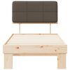 vidaXL Lovo rėmas su apmu&scaron;tu galvūgaliu Taupe 90 x 200 cm