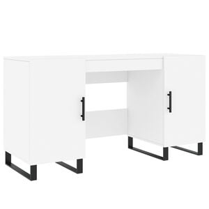 vidaXL Ra&scaron;omasis stalas, baltos spalvos, 140x50x75cm, apdirbta mediena