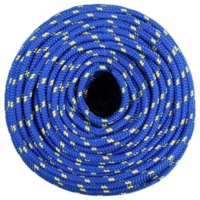 vidaXL Valties virvė, mėlynos spalvos, 8mm, 50m, polipropilenas