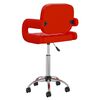 vidaXL Pasukamos valgomojo kėdės, 2vnt., raudonos, dirbtinė oda