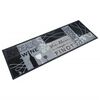 vidaXL Virtuvės kilimėlis, pilkas, 60x180cm, aksomas, plaunamas
