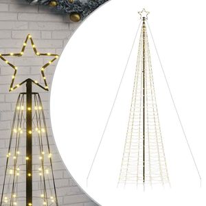 vidaXL LED Kalėdų eglutė su smaigaliais 1534 LED &Scaron;iltai balta 500 cm
