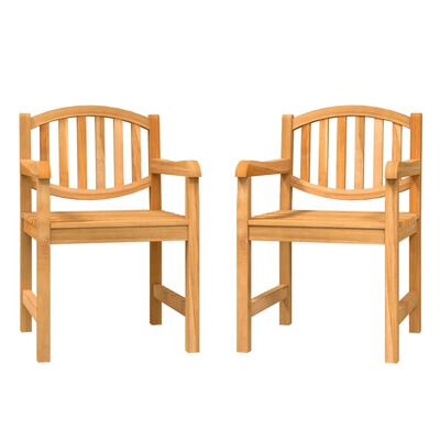 vidaXL Sodo kėdės, 2vnt., 58x59x88cm, tikmedžio medienos masyvas