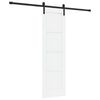 vidaXL Slankios durys 61 x 198,5 cm Apdirbta mediena Balta ir juoda