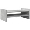 vidaXL Monitoriaus stovas, betono, 50x27x20cm, apdirbta mediena