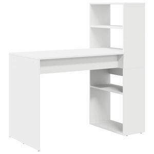 vidaXL Stalas Balta Apdirbta mediena 113 x 54 x 120 cm