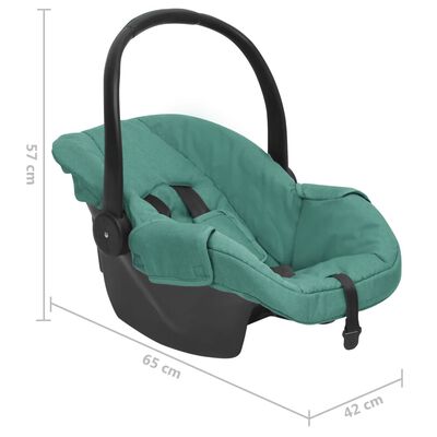 vidaXL Automobilinė kėdutė kūdikiams, žalios spalvos, 42x65x57cm