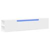 vidaXL Sieninė TV spintelė su LED lemputėmis, balta, 180x31x39,5cm