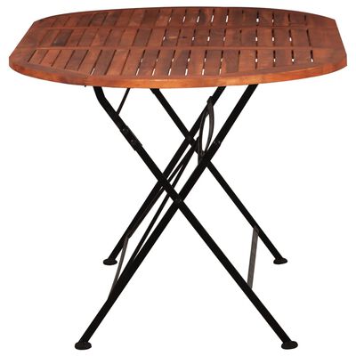 vidaXL Sodo stalas, 160x85x74cm, akacijos medienos masyvas, ov. form.