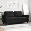 vidaXL Dvivietė sofa, juodos spalvos, 140cm, dirbtinė oda