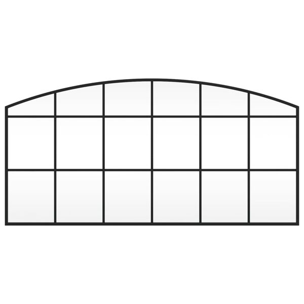 vidaXL Sieninis veidrodis, juodos spalvos, 100x50cm, geležis, arkinis