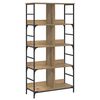 vidaXL Knygų lentyna Artisano ąžuolo 78,5 x 33 x 153 cm metalinis PB