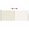 vidaXL I&scaron;traukiama &scaron;oninė pertvara, kreminės spalvos, 120x300cm