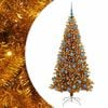 vidaXL Kalėdų eglutė su 300 LED s stovu Auksinė 180 cm PET