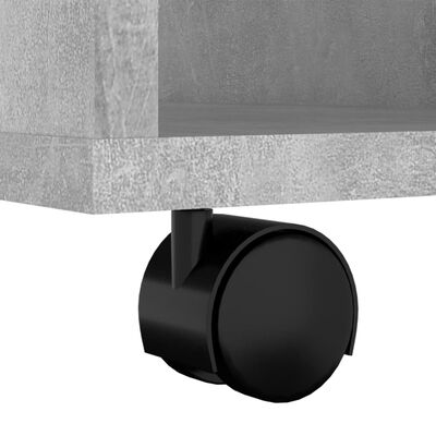 vidaXL Spintelė su ratukais, betono pilkos spalvos, 60x53x72cm, MDP