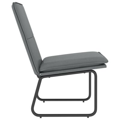 vidaXL Poilsio kėdė, pilkos spalvos, 54x75x76cm, dirbtinė oda