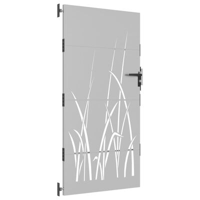 vidaXL Sodo vartai, 85x175cm, corten plienas, žolės dizaino