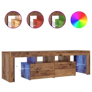 vidaXL Televizoriaus spintelė su LED, medienos, 140x36,5x40cm, mediena