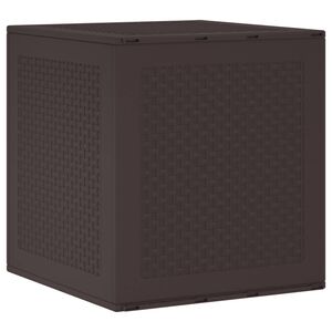 vidaXL Saugojimo dėžė su saugykla Ruda 55 x 53 x 57 cm Polipropilenas