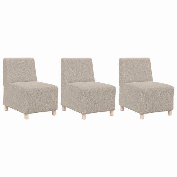 vidaXL Modulinis sofa vienetas be rankų 3 pcs &Scaron;viesiai pilka