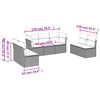 vidaXL Sofos komplektas su pagalvėlėmis, 7 dalių, pilkas, poliratanas