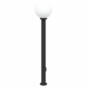 vidaXL &Scaron;viestuvas su stulpeliu ir lizdu, 120 cm, juodas, IP44