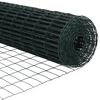 vidaXL Tvora su stulpais Žalia 1,4 x 10 m Plienas ir PVC