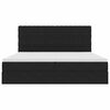 vidaXL Lova su daiktų laikymo vieta ir čiužiniu Juoda 200 x 200 cm