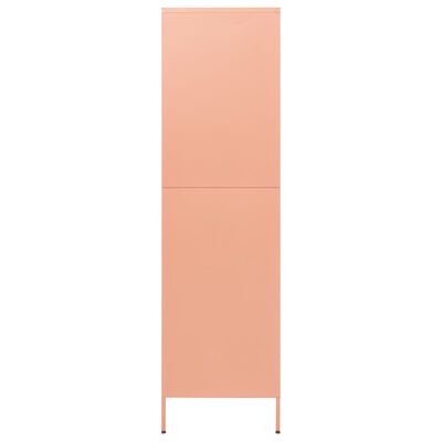 vidaXL Drabužių spinta, rožinė, 90x50x180cm, plienas