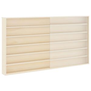 vidaXL Sieninis vitrina su lentyna Smėlio 100 x 8,5 x 54 cm fanera