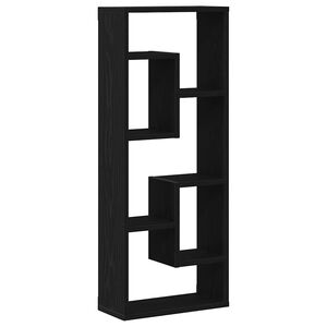 vidaXL Sieninė lentyna, juodo ąžuolo spalvos, 36x16x90cm, inžinerinė mediena