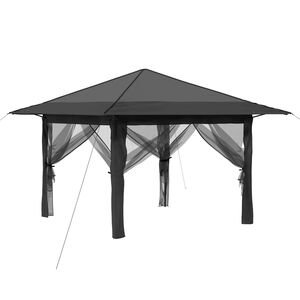 vidaXL Paviljonas su 4 &scaron;oninėmis sienomis 3,3 x 3,3 m