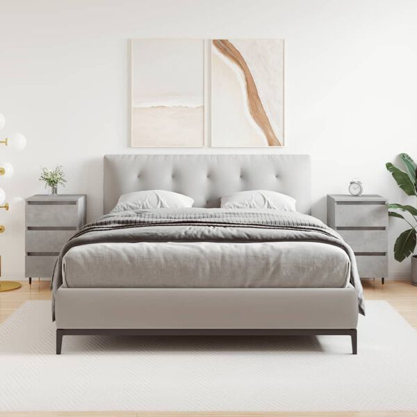 vidaXL Naktinės spintelės, 2vnt., betono pilkos, 40x35x69cm, mediena