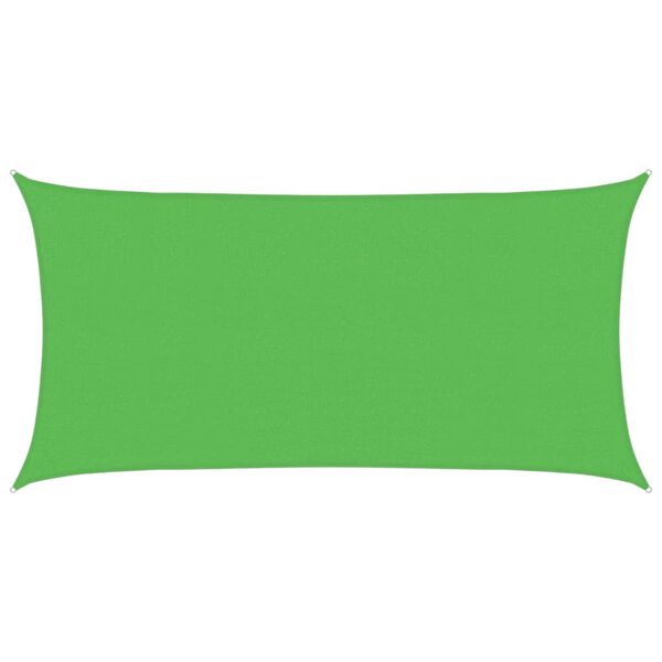 vidaXL Burė nuo saulės, &scaron;viesiai žalia, 2,5x5m, HDPE, 160g/m&sup2;