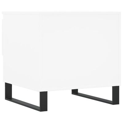 vidaXL Kavos staliukas, baltos spalvos, 50x46x50cm, apdirbta mediena