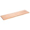 vidaXL Stalvir&scaron;is, &scaron;viesiai rudas, 180x50x(2-4) cm, medienos masyvas