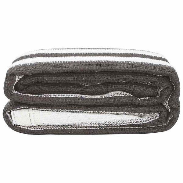 vidaXL Palapinės kilimėlis, antracito ir baltas, 400x400cm, HDPE