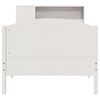 vidaXL Lova su knygų spinta be čiužinio, balta, 90x200cm, pu&scaron;is