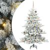 vidaXL Dirbtinė Sulankstoma Kalėdų Eglutė Balta 150 cm PVC ir Plienas