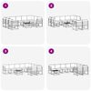 vidaXL Lauko sofos komplektas 10 pcs Natūralus ir antracitas
