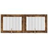 vidaXL &Scaron;unų vartai su stovais 2 pcs Dūminio ąžuolo 100 x 80 cm