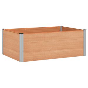 vidaXL Paauk&scaron;tinta sodo lova Ruda 150 x 100 x 54 cm aliuminis