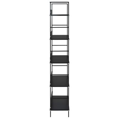 vidaXL Knygų lentyna, 5 aukštų, juoda, 60x27,6x158,5cm, mediena
