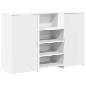 vidaXL Registratūra, baltos spalvos, 155x50x103,5 cm, apdirbta mediena