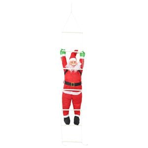 vidaXL Kabantis Kalėdų senelis ant kopėčių Raudona 30 x 15 x 170 cm